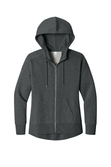 District Women's Perfect Weight Fleece Drop Shoulder Full-Zip Hoodie
