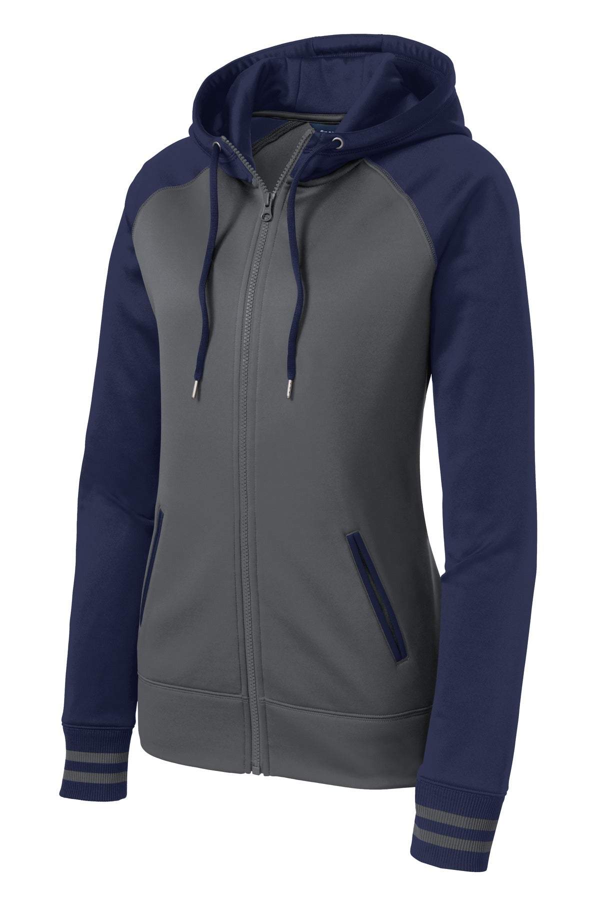 Sport-Tek Women's Sport-Wick Varsity Fleece Full-Zip Hooded Jacket