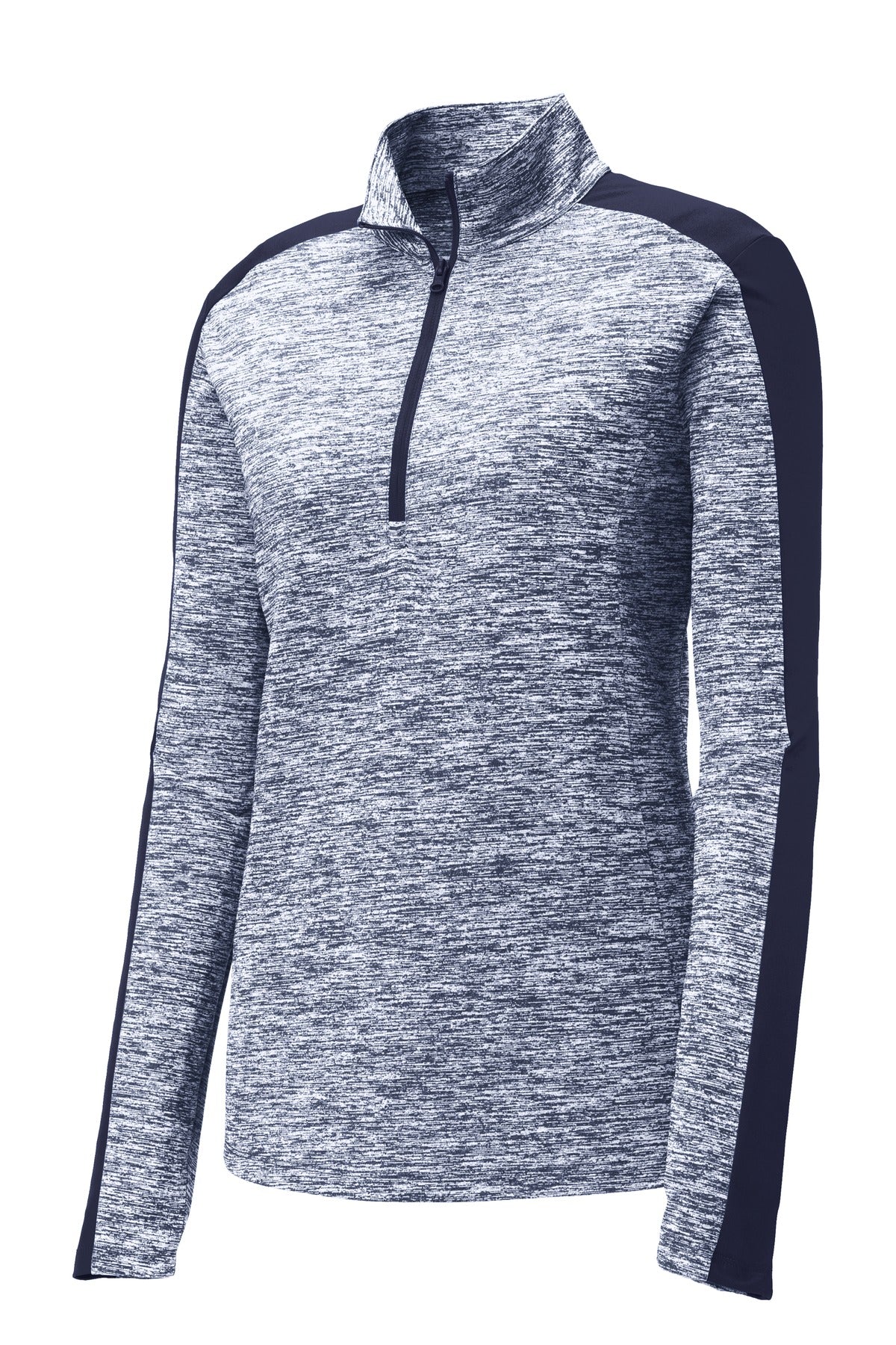 Sport-Tek Women's PosiCharge Electric Heather Colorblock 1/4-Zip Pullover