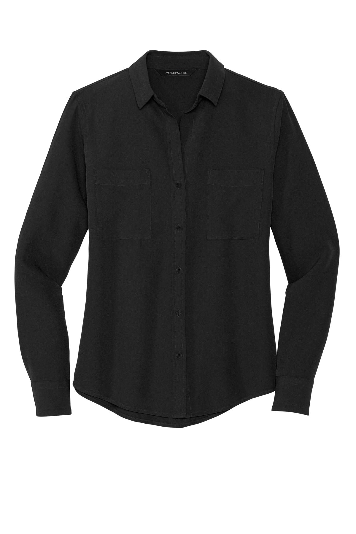 Mercer+Mettle Women's Stretch Crepe Long Sleeve Camp