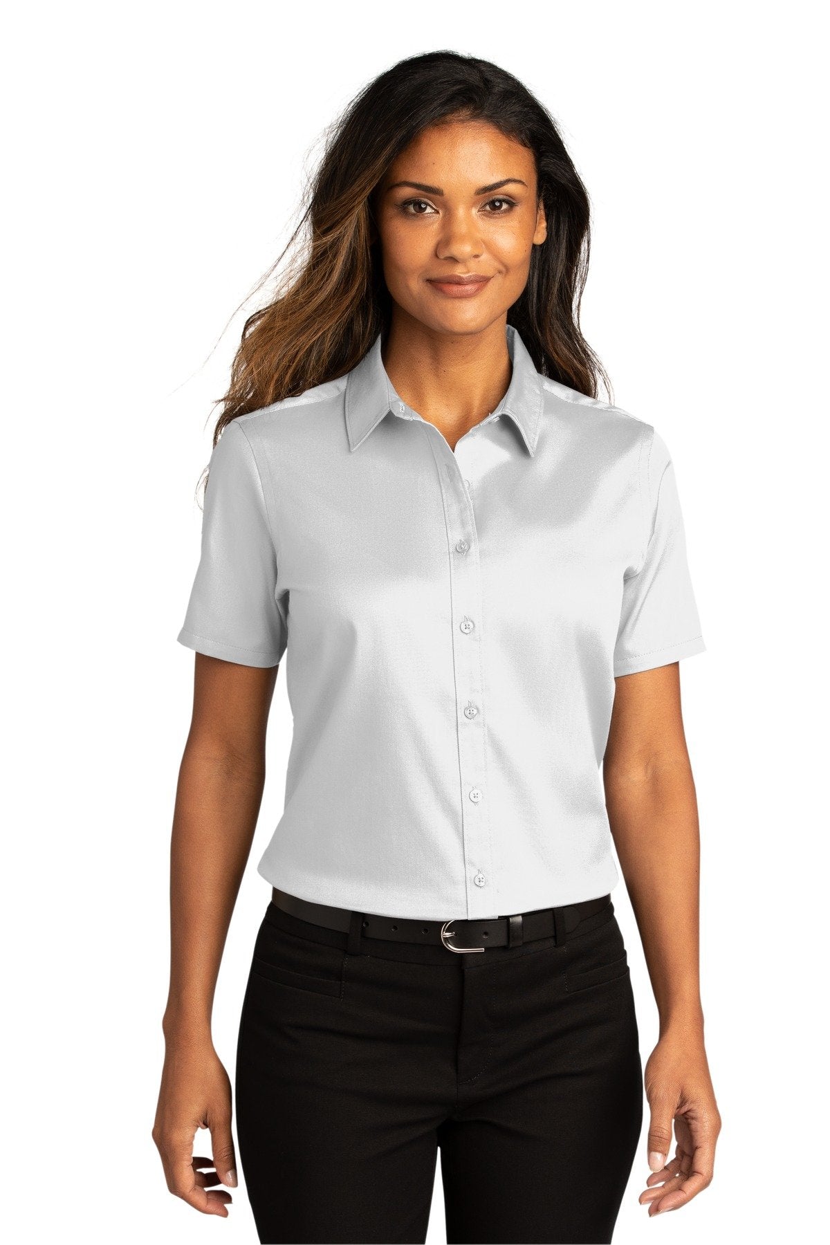Port Authority® Ladies Short Sleeve SuperProReactTwill Shirt