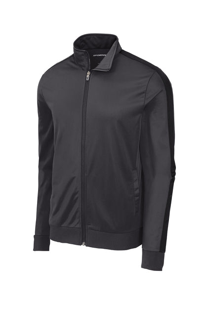 Sport-Tek Tricot Sleeve Stripe Track Jacket