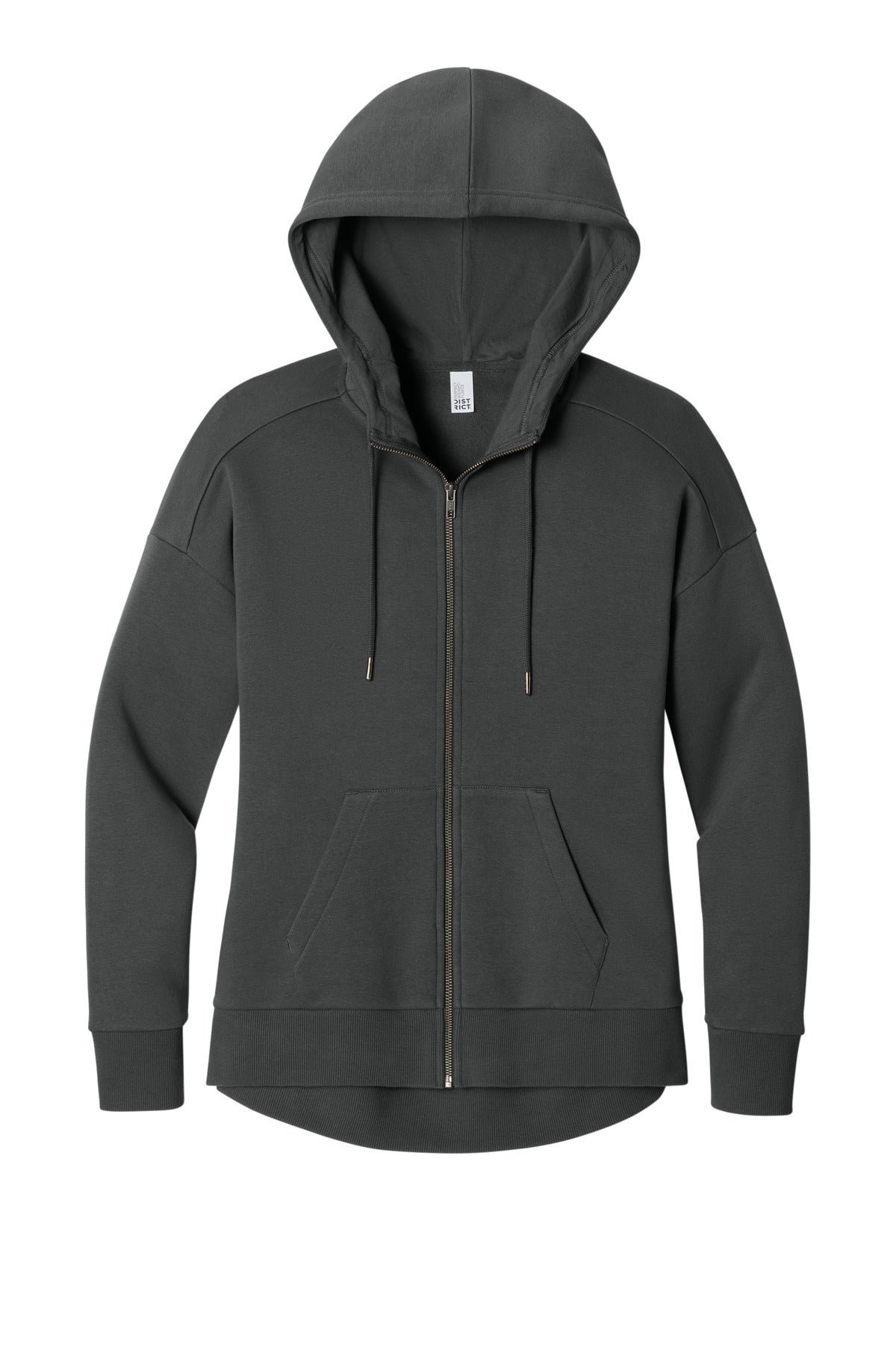 District Women's Perfect Weight Fleece Drop Shoulder Full-Zip Hoodie