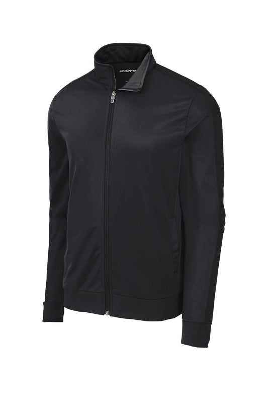 Sport-Tek Tricot Sleeve Stripe Track Jacket
