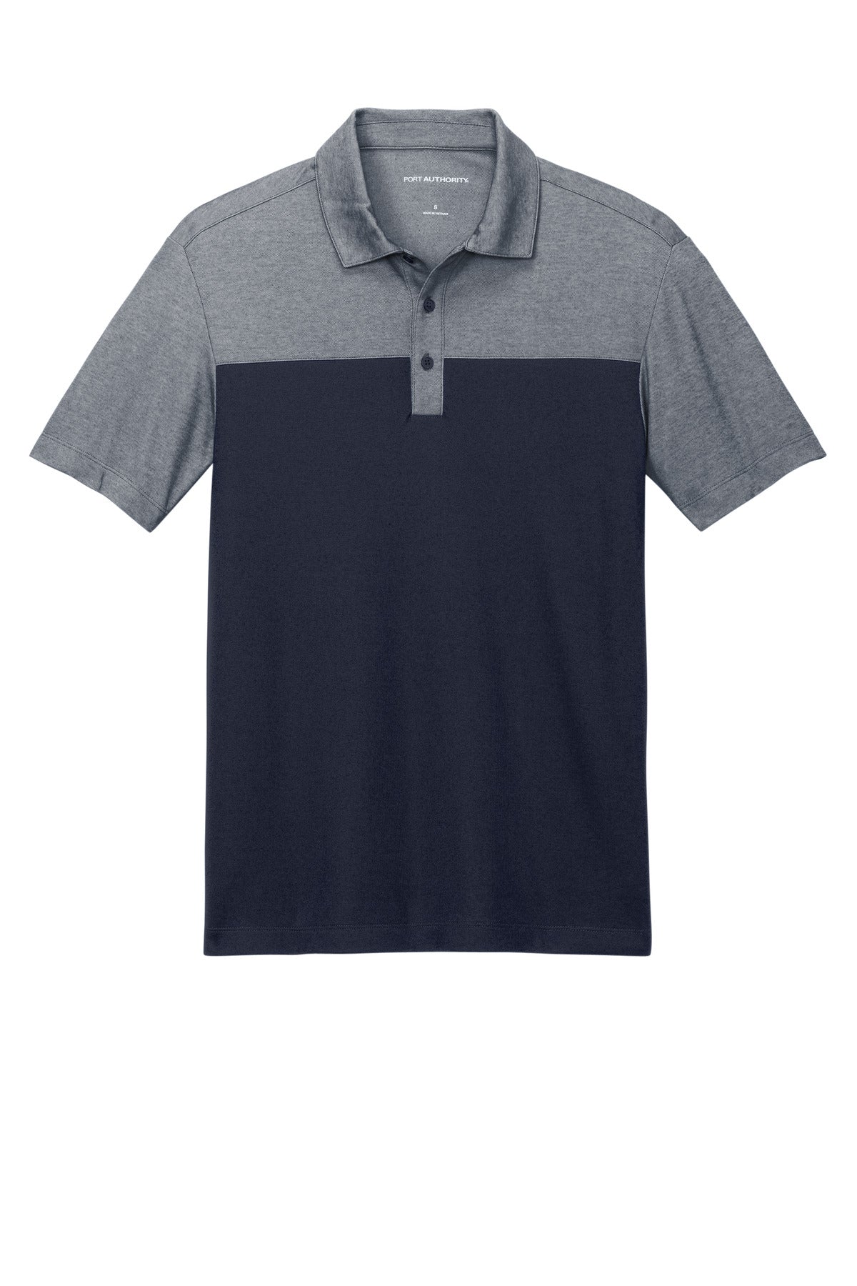 Port Authority Fine Pique Blend Blocked Polo