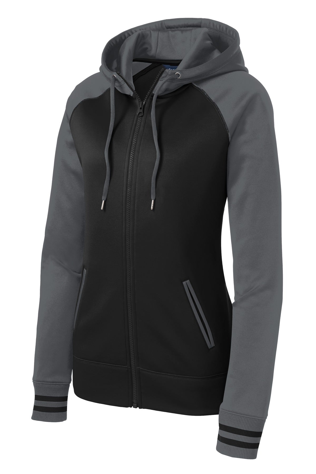 Sport-Tek Women's Sport-Wick Varsity Fleece Full-Zip Hooded Jacket