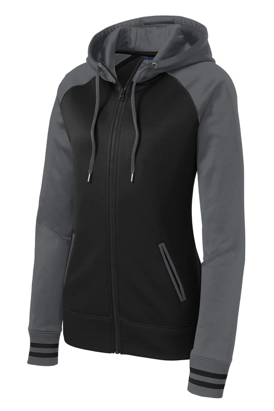 Sport-Tek Women's Sport-Wick Varsity Fleece Full-Zip Hooded Jacket