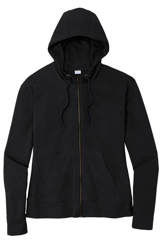 Sport-Tek Women's PosiCharge Tri-Blend Wicking Fleece Full-Zip Hooded Jacket