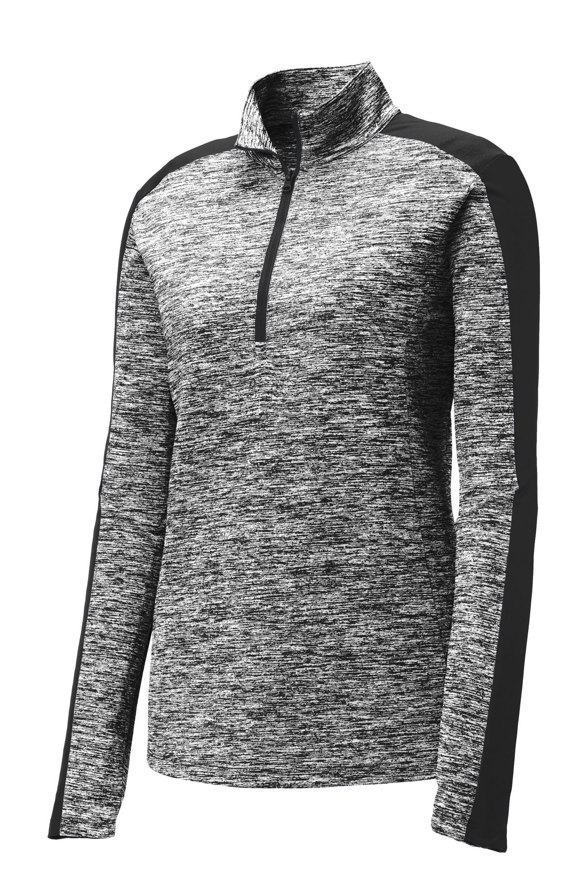 Sport-Tek Women's PosiCharge Electric Heather Colorblock 1/4-Zip Pullover