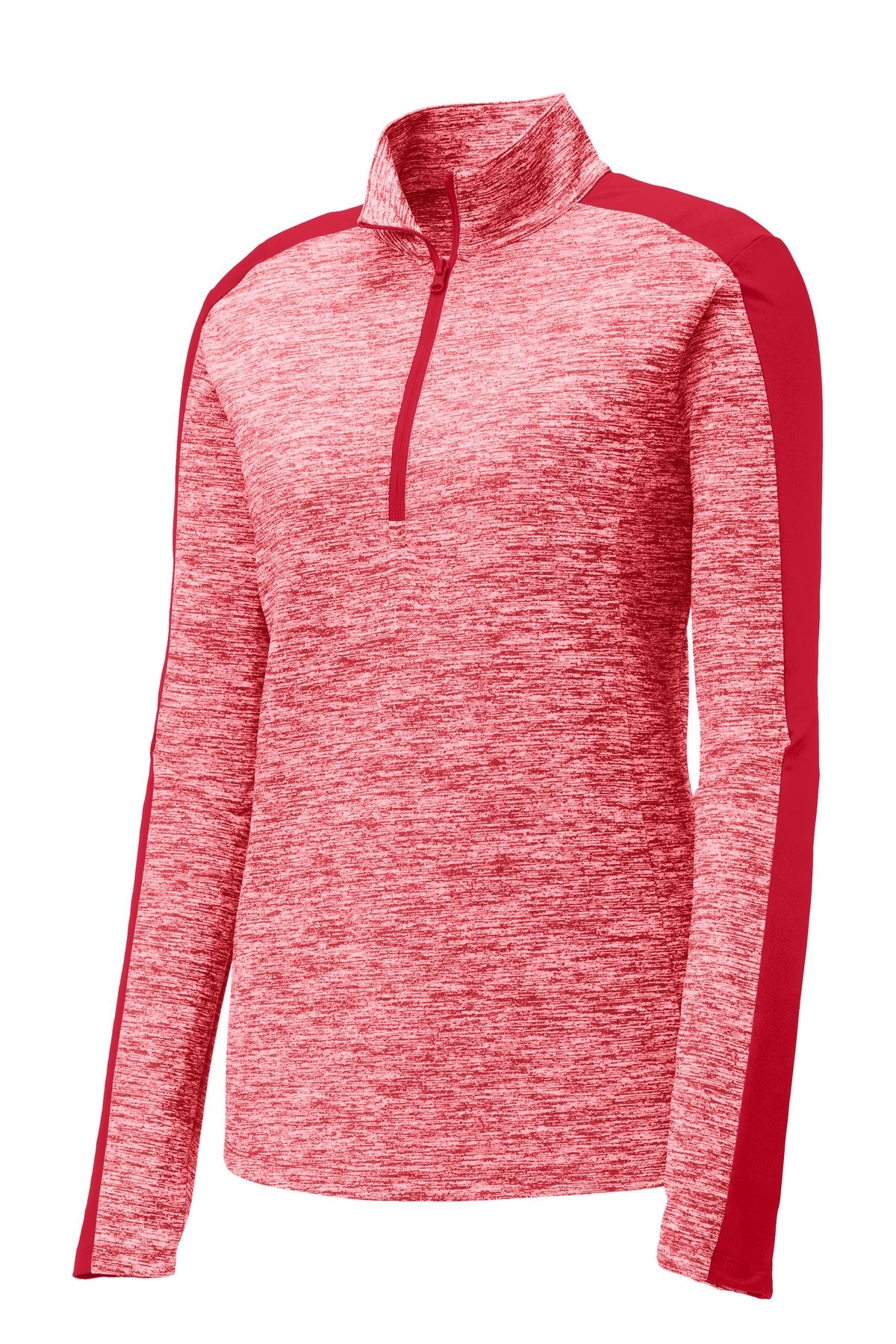 Sport-Tek Women's PosiCharge Electric Heather Colorblock 1/4-Zip Pullover