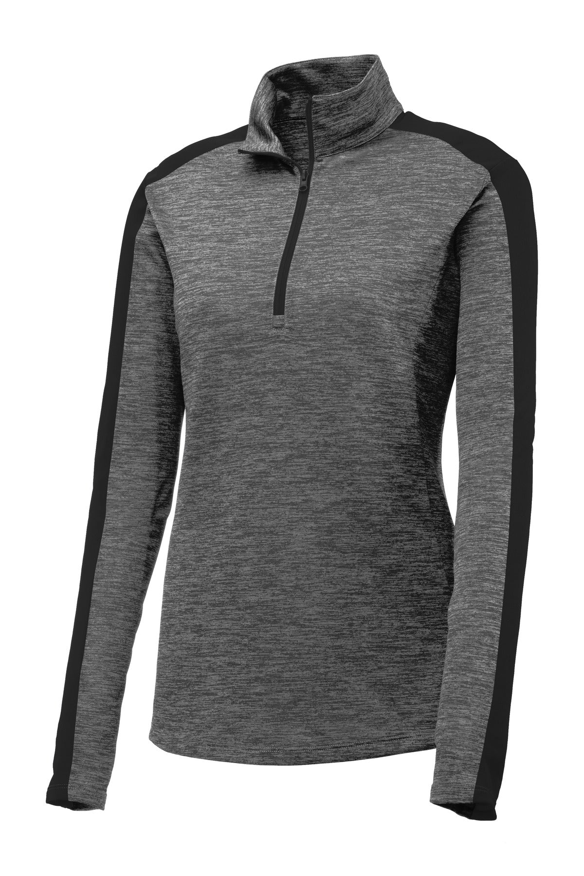 Sport-Tek Women's PosiCharge Electric Heather Colorblock 1/4-Zip Pullover
