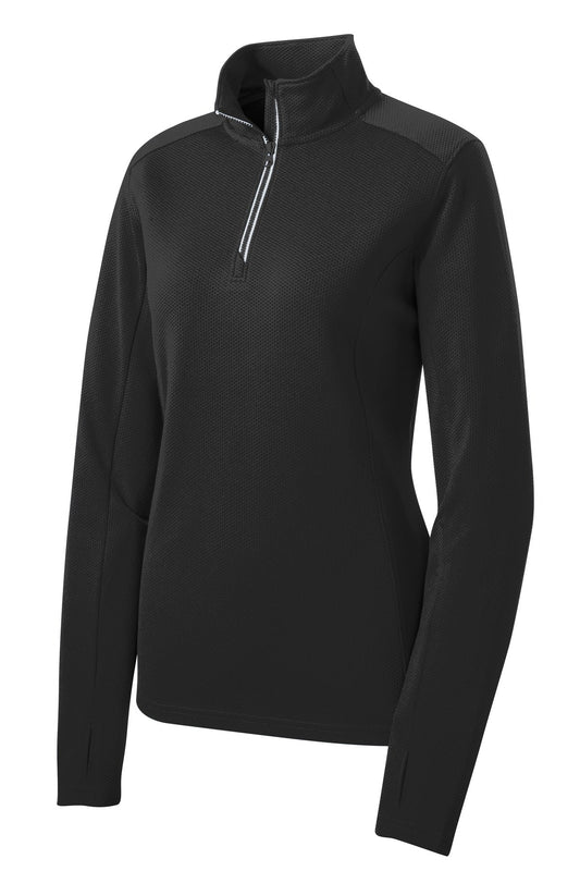 Sport-Tek Women's Sport-Wick Textured 1/4-Zip Pullover