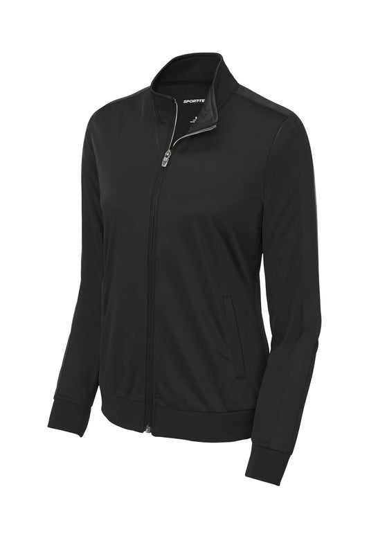 Sport-Tek Ladies Tricot Sleeve Stripe Track Jacket