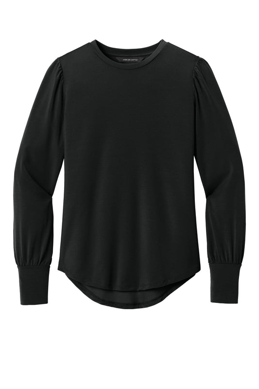 Mercer+Mettle Women's Stretch Jersey Long Sleeve Blouson Top