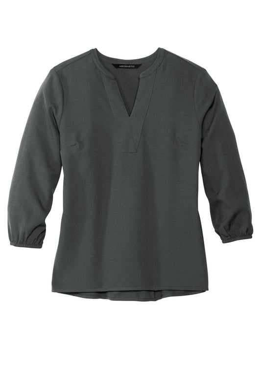 Mercer+Mettle Women's Stretch Crepe 3/4-Sleeve Blouse