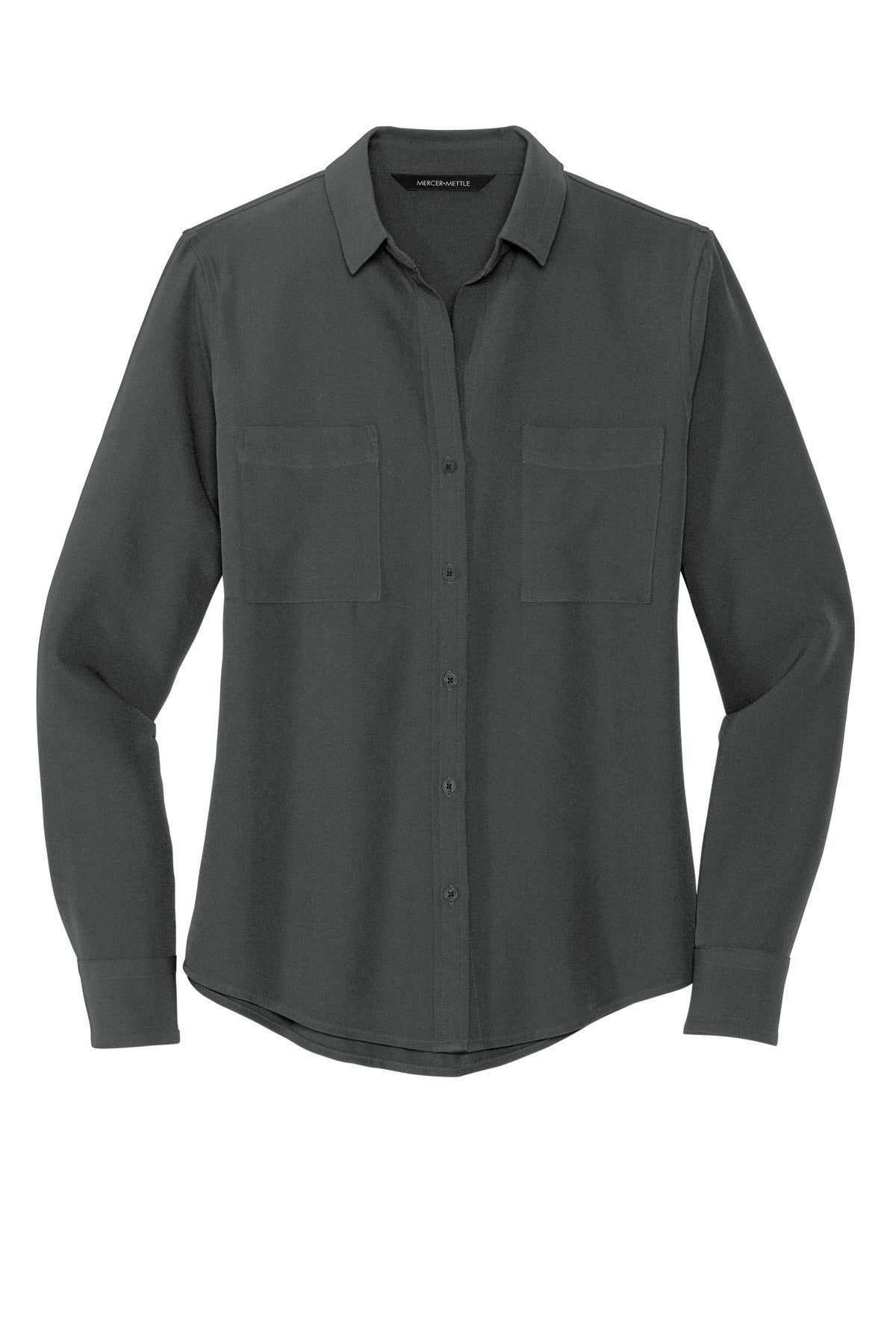 Mercer+Mettle Women's Stretch Crepe Long Sleeve Camp