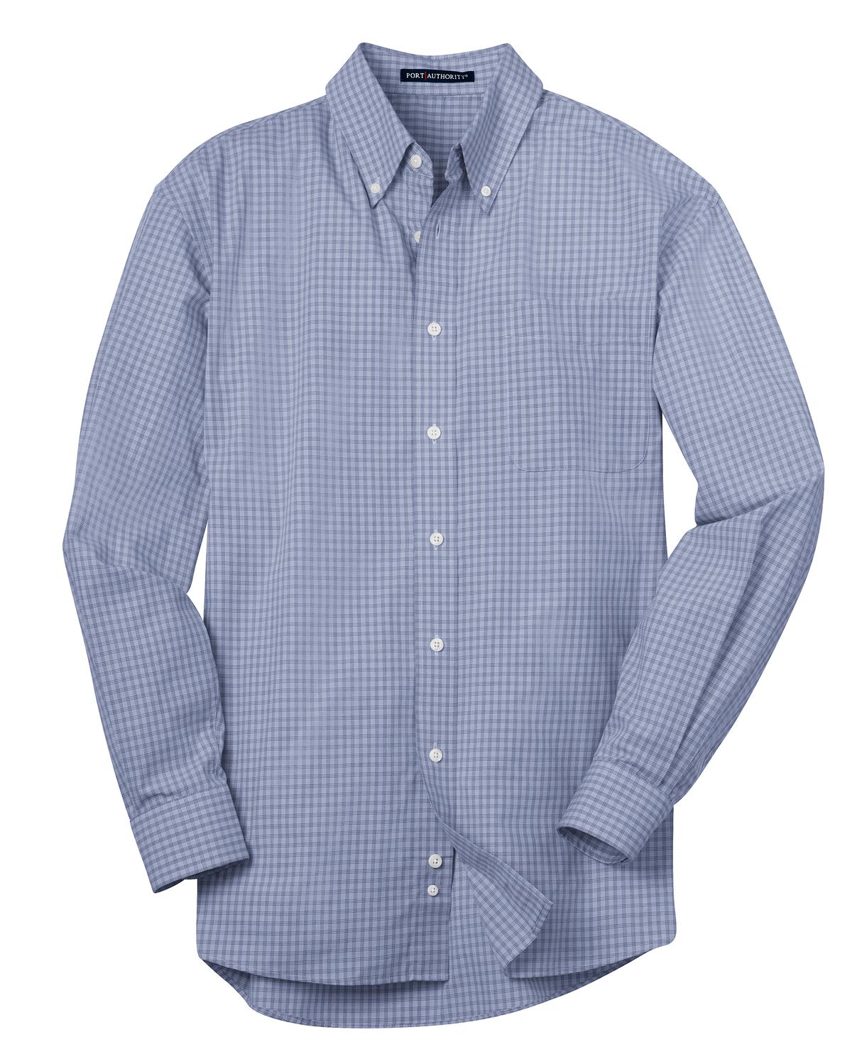 Port Authority Plaid Pattern Easy Care Shirt