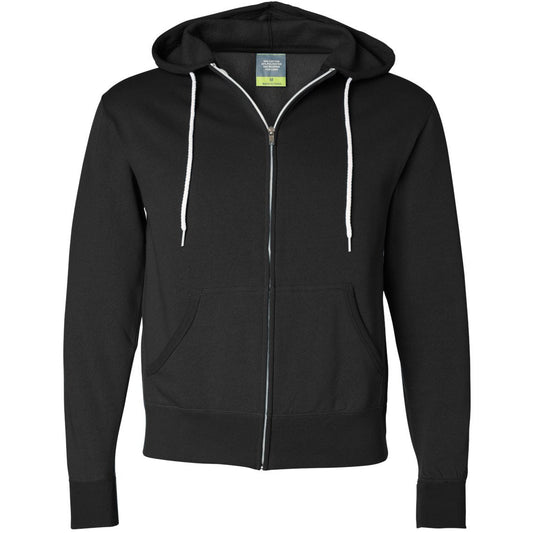 Lightweight Full-Zip Hooded Sweatshirt
