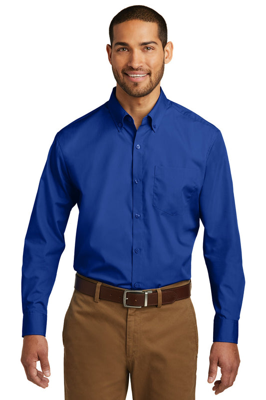 Port Authority® Tall Long Sleeve Carefree Poplin Shirt - Test
