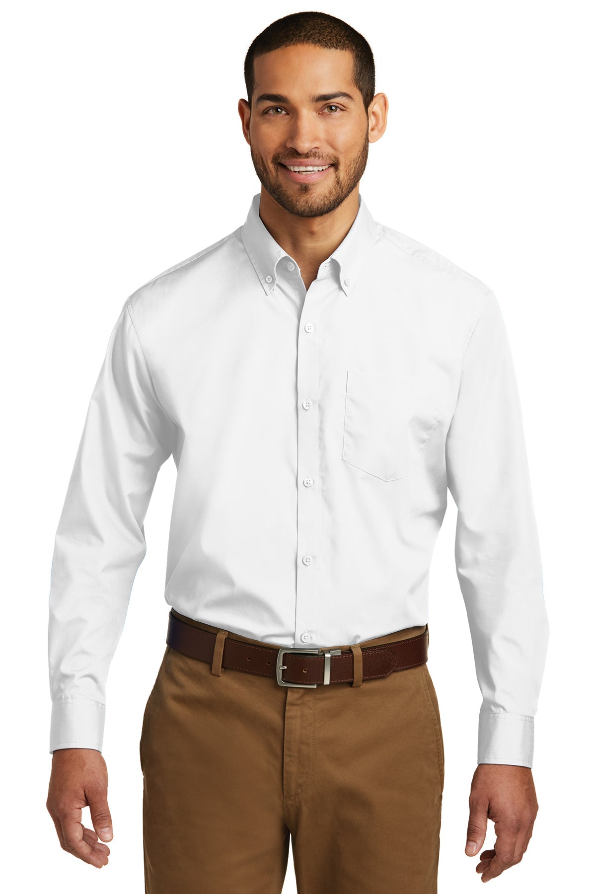 Port Authority® Tall Long Sleeve Carefree Poplin Shirt