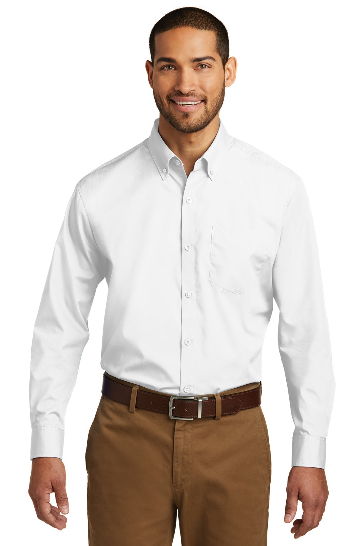 Port Authority® Tall Long Sleeve Carefree Poplin Shirt - Test