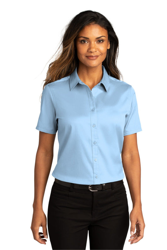 Port Authority® Ladies Short Sleeve SuperProReactTwill Shirt