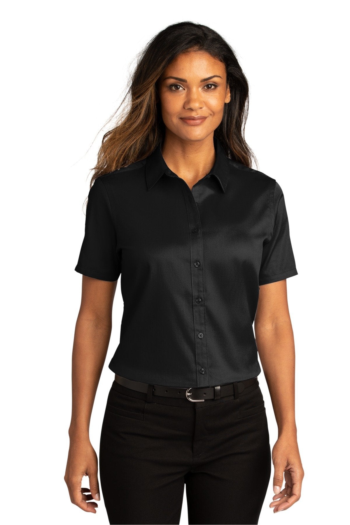 Port Authority® Ladies Short Sleeve SuperProReactTwill Shirt