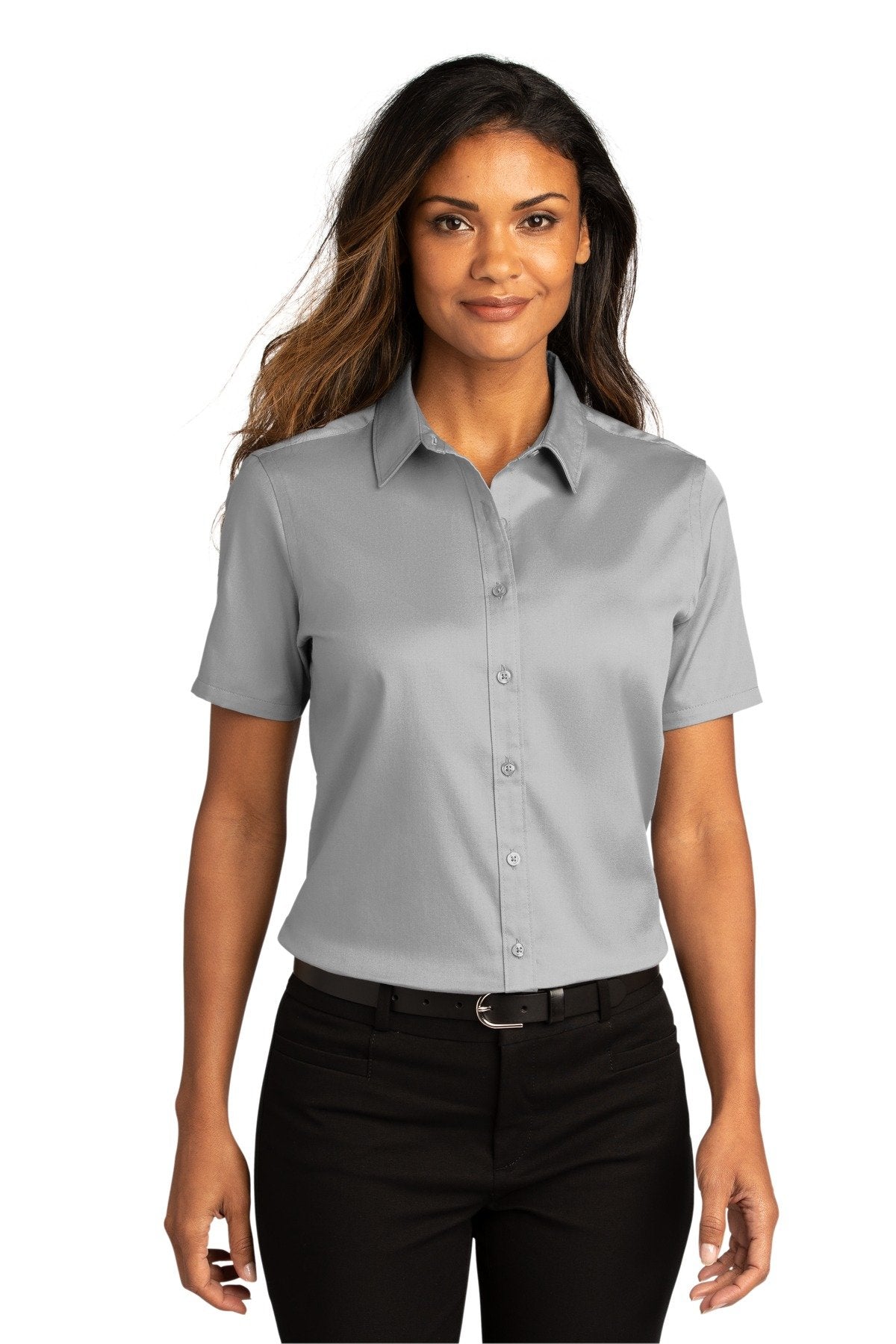 Port Authority® Ladies Short Sleeve SuperProReactTwill Shirt
