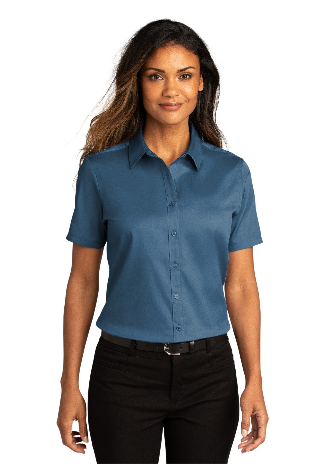 Port Authority® Ladies Short Sleeve SuperProReactTwill Shirt
