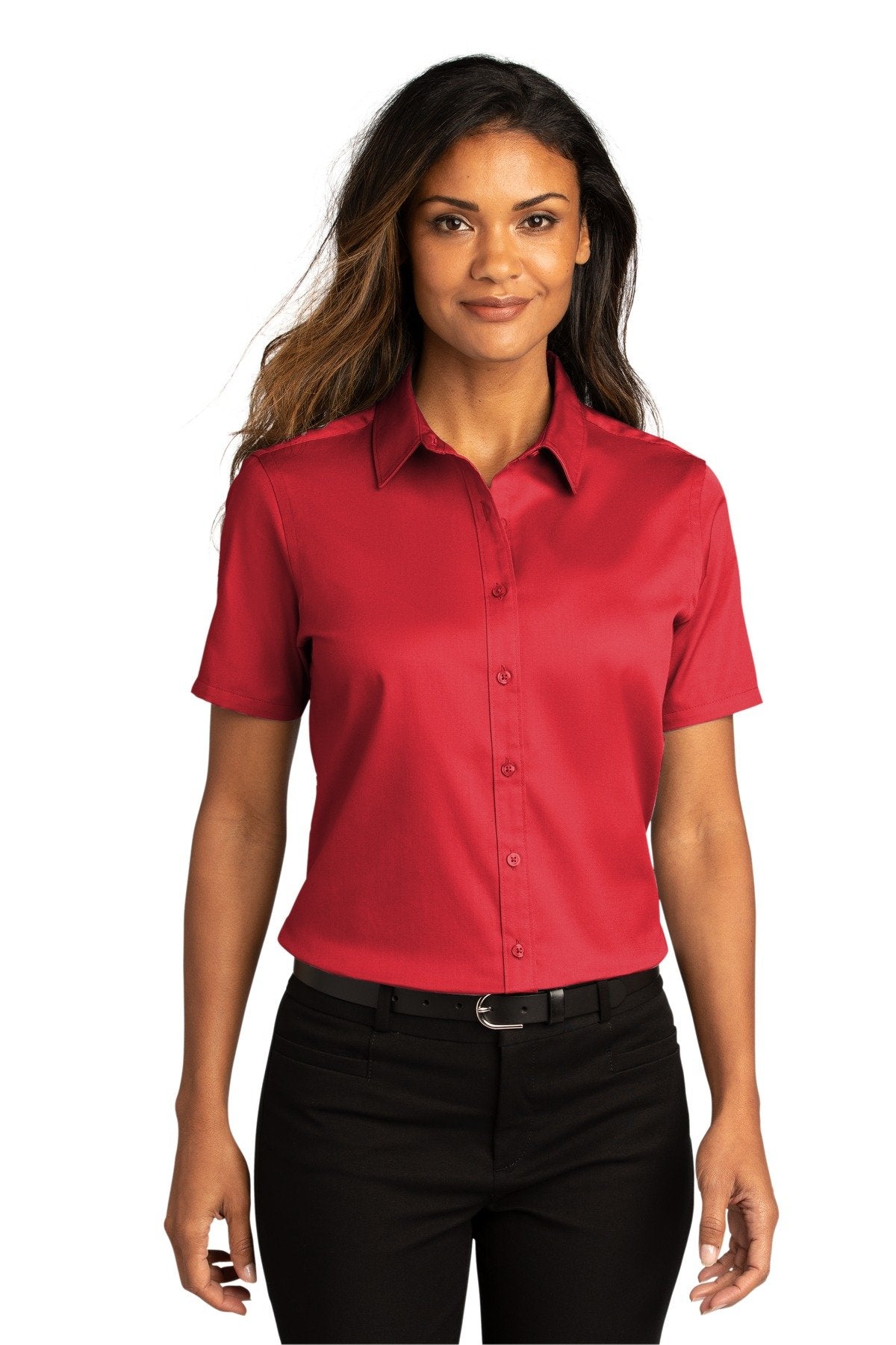 Port Authority® Ladies Short Sleeve SuperProReactTwill Shirt