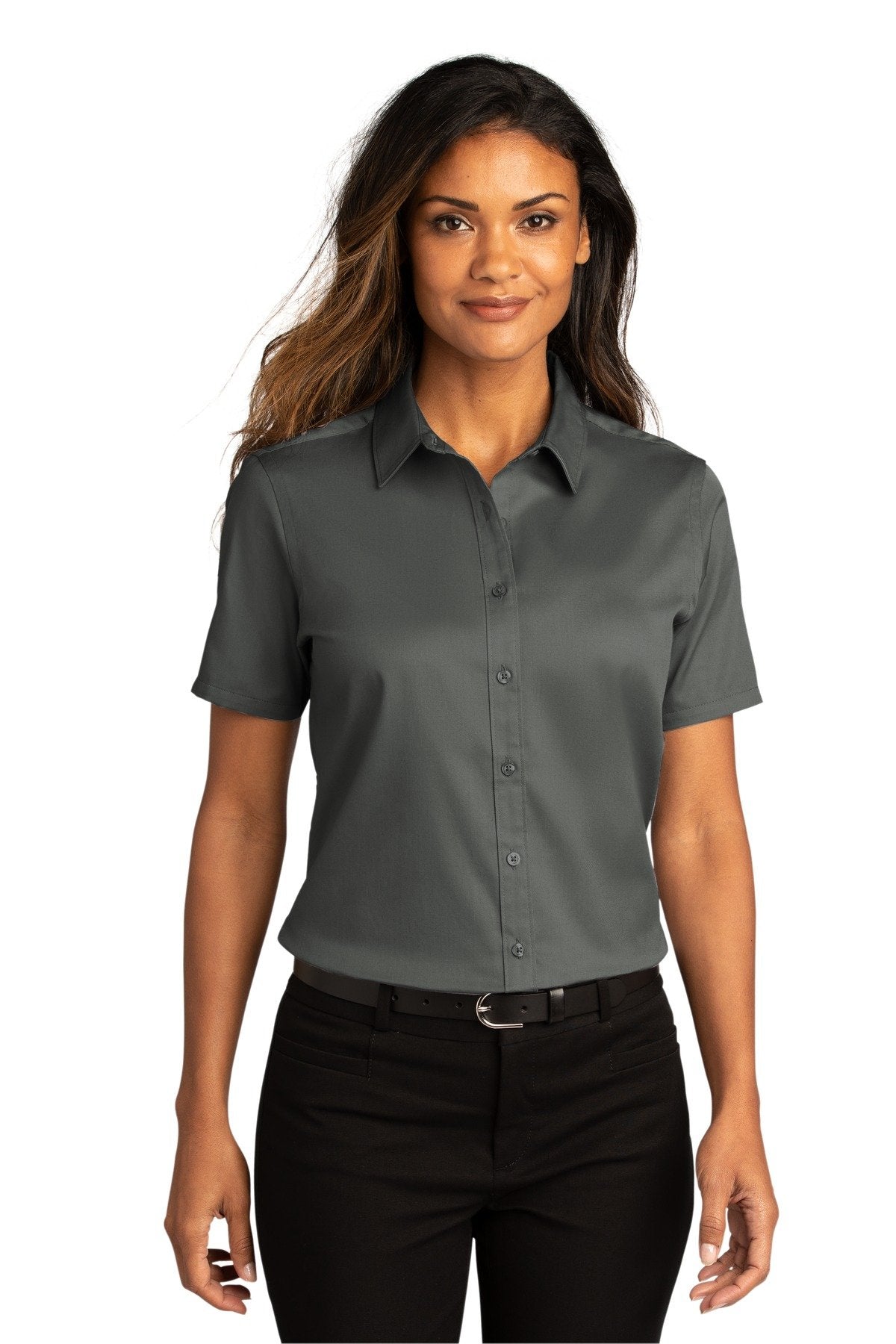 Port Authority® Ladies Short Sleeve SuperProReactTwill Shirt